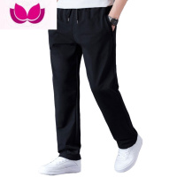 七斓裤子男束脚加绒卫裤宽松灰色运动裤棉夏季薄款休闲宽松长裤潮