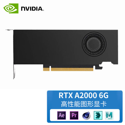 丽台(LEADTEK)NVIDIA RTX A2000 6G GDDR6建模渲染视频剪辑设计绘图专业图形显卡 工业包装