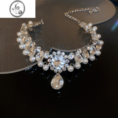 JiMi巴洛克珍珠项链女2023新款轻奢小众高级感颈链新娘礼服锁骨链