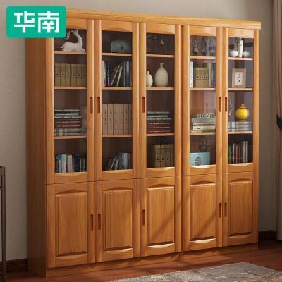 森美人家具自由组合实木书柜带2组装书橱书房书架柜子置物柜