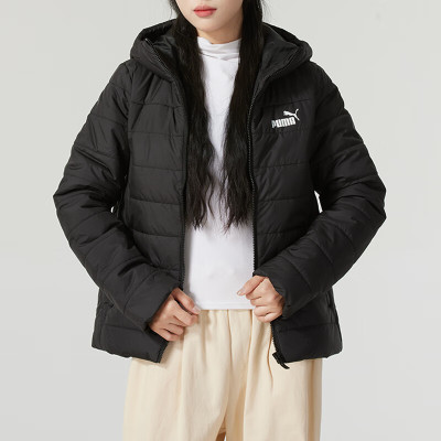 彪马(PUMA)女装新款运动服棉服保暖舒适潮流时尚休闲连帽外套棉袄672279-01 ZP