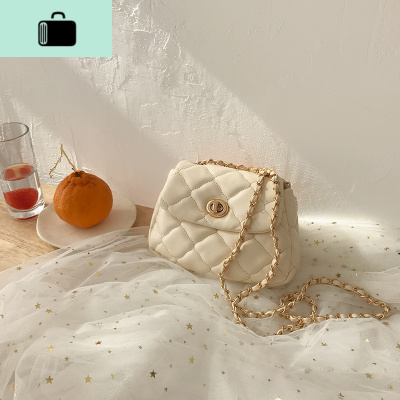 小包包女包2020潮新款夏天时尚菱格链条包百搭ins斜挎褶皱云朵包NEW LAKE女士单肩包