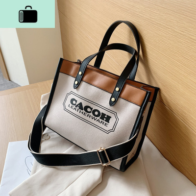 大容量帆布包包女包2020新款潮网红单肩斜挎包百搭ins手提托特包NEW LAKE女士单肩包