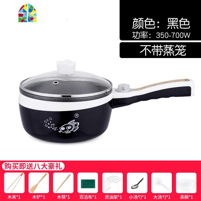 插电加热奶锅小家用多功能不粘锅婴儿宝宝辅食煮奶器热奶暖奶 FENGHOU 小鱼黑不沾快慢档(无蒸笼)+8礼