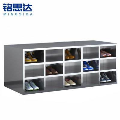 铭思达不锈钢鞋柜双面30格个