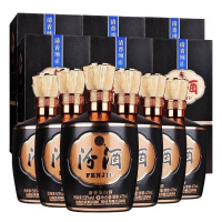 山西汾酒53度巴拿马20汾酒黑坛475mL*6瓶整箱清香型白酒