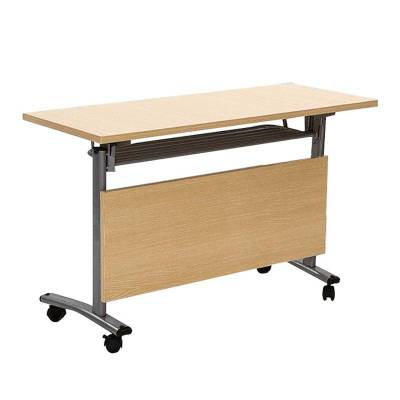 山利奥 办公桌 折叠长条桌培训职员桌移动多功能课桌椅 1个