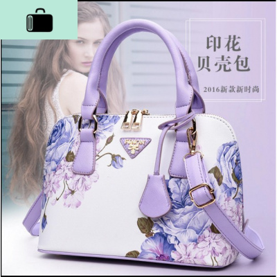 2020新款民族风青花瓷女包韩版单肩手提包斜挎包复古时尚贝壳包NEW LAKE女斜挎包