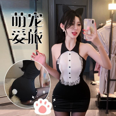 长夜漫漫情趣内衣性感蕾丝猫女郎女仆诱惑纯欲包臀裙制服诱惑1557