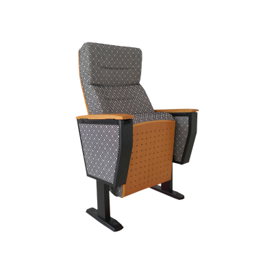 臻远ZY-LTY-66礼堂椅剧院椅会议室椅子灰色不带前写字板单人位