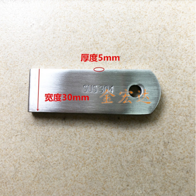 汐岩304不锈钢玻璃栏杆夹扶手立柱配件楼梯固定件连接单挂双挂耳片 304单挂80mm单片无螺丝