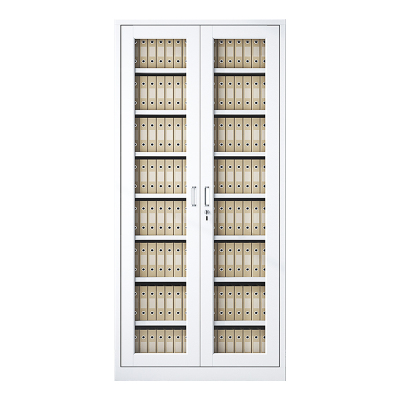 帅畅收纳柜财务档案柜资料柜加厚文件柜办公室带锁铁皮柜通玻柜八层