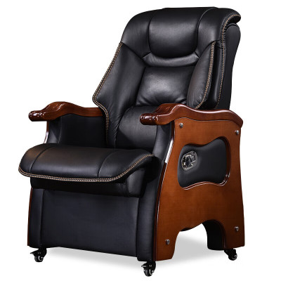 域赢大班椅牛皮老板椅可躺椅办公椅电脑椅家用真皮书房转椅子
