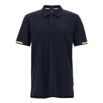 Hugo boss男士有机棉短袖polo衫 经典设计搭配精致钩编细节