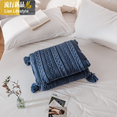 ins风少女心流苏针织毯盖毯毛毯被子加厚冬季单人珊瑚绒沙发毯子 三维工匠