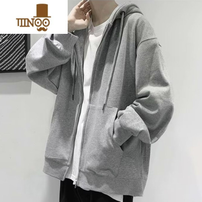 YANXU2023港风男士卫衣款开衫连帽宽松薄款外套休闲上衣运动服导