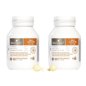 Bio Island佰澳朗德 婴幼儿童液体乳钙软胶囊 90粒*2瓶