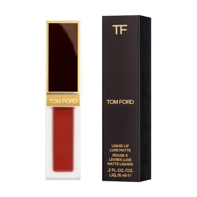 Tom Ford汤姆福特 TF口红 TF黑金哑光丝绒白管镜面液体唇釉 6ML 黑金哑光123# 复古砖红