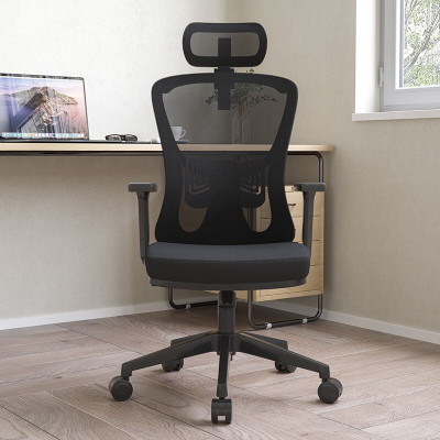 域赢 转椅电脑椅办公椅会议椅 书房家用椅子 人体工学椅 职员椅带衣架升降转椅-