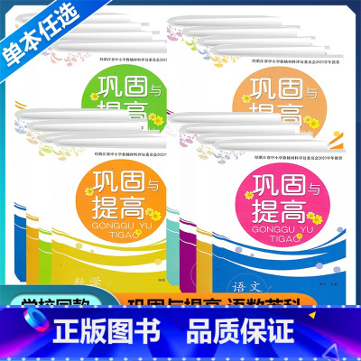 数学 人教版 六年级下 [正版]2024版 巩固与提高 三四五六年级下册 语文数学英语科学 人教教科版 浙江教育出版社