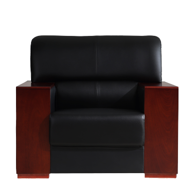 鸿业盛大FS-S831皮艺沙发单人位办公沙发接待会客单人位沙发办公室家具单人位沙发办公沙发牛皮970L*800W*90