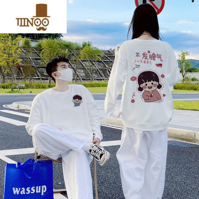 YANXU很仙的情侣装卫衣款2023新款宽松圆领不一样的小众感套装