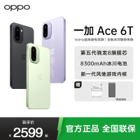 一加 Ace 6T 闪速黑 12GB+256GB 第五代骁龙 8 芯片 165Hz 超高刷电竞屏 性能旗舰AI智能游戏手机