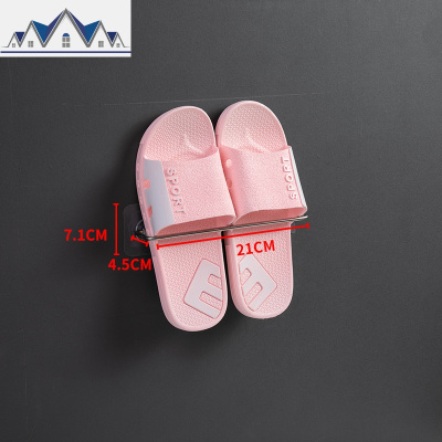 浴室拖鞋架墙壁挂式免打孔宿舍置物鞋子收纳卫生间沥水鞋挂架 三维工匠收纳层架