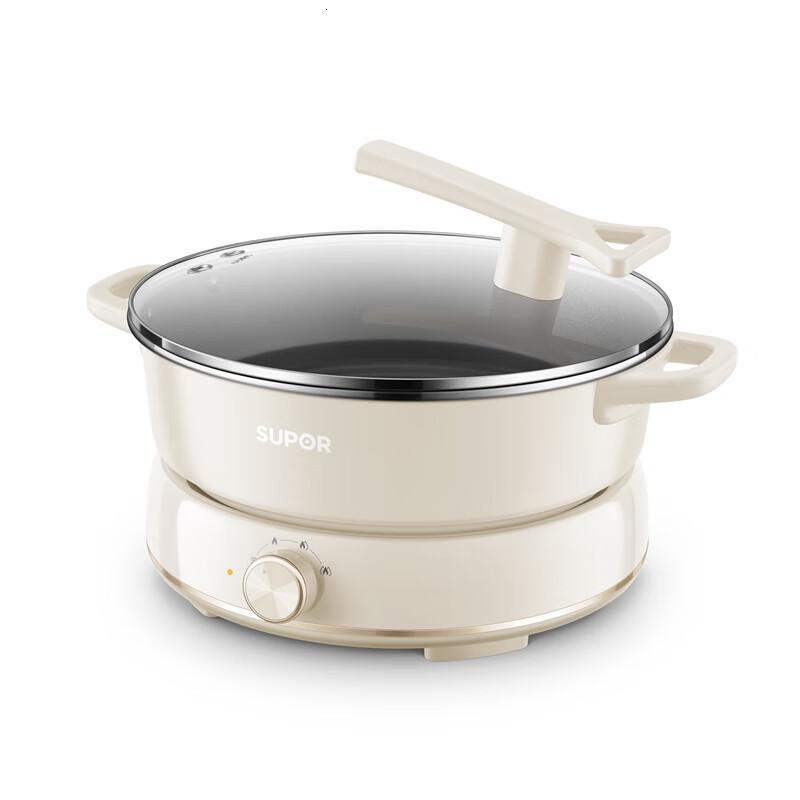 苏泊尔(SUPOR)6L大容量电煮锅电炒锅分体式设计 2000W大功率 3档火力调节电火锅H30YKX56