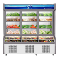 星星(XINGX)LCD-1800DE双温1.8米商用冷藏展示柜保鲜冷藏冷冻立式冰柜麻辣烫水果蔬菜啤酒饮料双温电控点菜柜