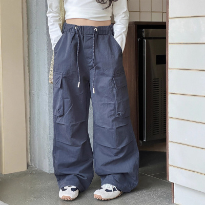 女童工装裤秋季儿童初中生秋装炸街裤子女大童韩版洋气休闲阔腿裤