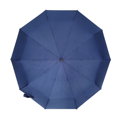 明壹行 MYX-ZDS01 23寸10骨三折黑胶自开收伞 (计价单位:把) 蓝色