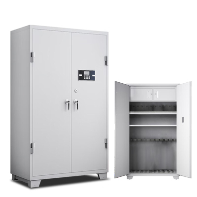 格具(GEJU) 加厚金属武器存放柜管制器械保管柜密码锁存储柜灰白色1.8米高可放10把短+20把长