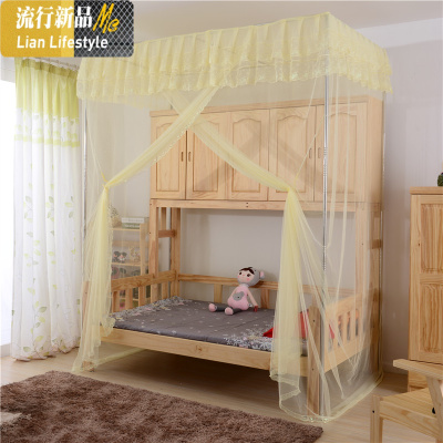 衣柜床儿童蚊帐 压脚支架不锈钢不打墙一体 上下铺双层床子母蚊帐 三维工匠