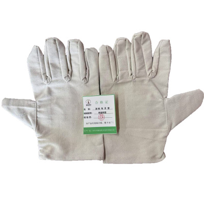 新添林木 涤棉布手套 单面双层/副