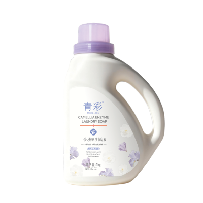 青彩山茶花酵素洗衣皂液植物发酵低泡易漂可机洗手洗山茶花香1kg