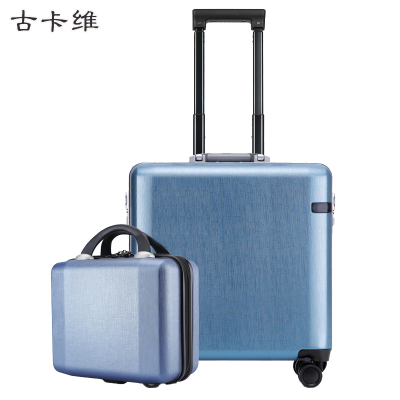 古卡维 子母登机箱 蓝色18寸铝框款2011TA