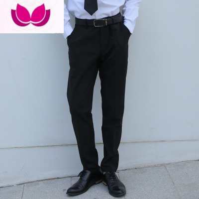 七斓春季商务休闲西装长裤子男士宽松直筒成熟西裤烫痕小脚垂感工作裤