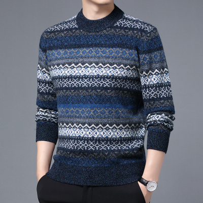 免费试穿 品牌高端山羊绒正品圆领100%纯羊毛绒衫男士大码商务青中年加厚羊毛衫男EERDS高端羊绒衫男毛衣