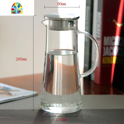 同款家用凉白开水壶可高温防爆玻璃冷水壶晾水杯豆浆壶茶壶 FENGHOU 一壶两杯凉水壶