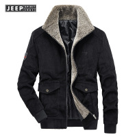 JEEP SPIRIT秋冬季新款加绒加厚短款夹克棉衣灯芯绒外套翻领棉服