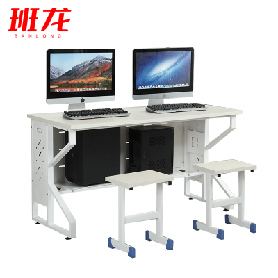 班龙双人电脑桌1.2m含椅套