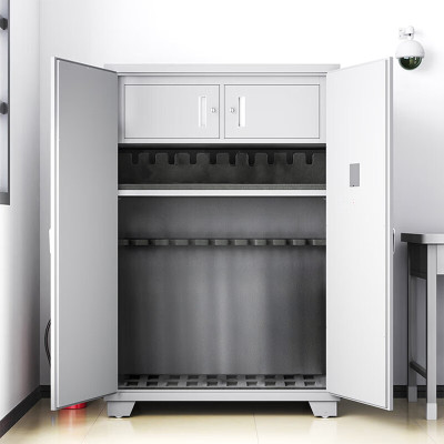 格具(GEJU) 加厚金属武器存放柜管制器械保管柜密码锁存储柜灰白色1.5米高可放10把短+20把长