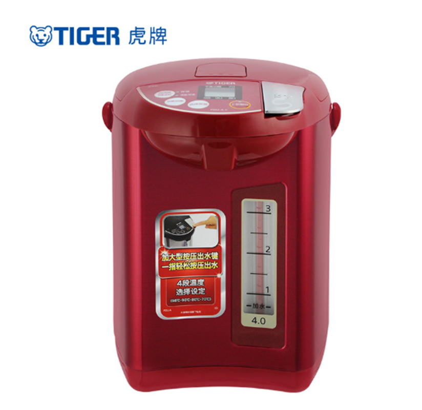 虎牌(tiger)电热水瓶 pdu-a40c-kz 黑色 日本原装进口 微智能电热水瓶