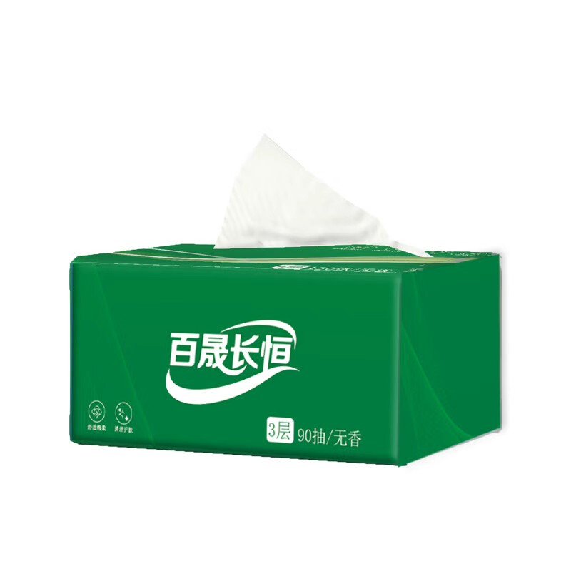 百晟长恒BSCH-C16D抽纸3层90抽每盒 190mm*195mm(计价单位:盒)绿色