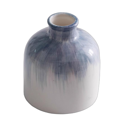 茹洋 手绘蓝色简约ins风陶瓷谷云.款小(蓝墨) 个