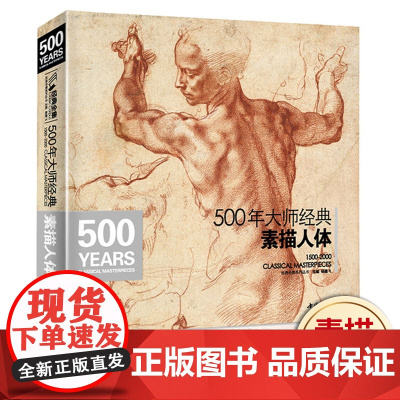 500年大师经典素描人体书籍西方大师绘画艺术造型美术米开朗基罗sh