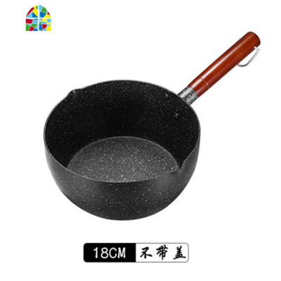 日式雪平锅煮面锅婴儿奶锅泡面锅不粘锅家用宝宝辅食锅汤锅 FENGHOU 红柄加厚复底不沾款20CM