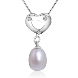 梦克拉 Mkela 淡水珍珠一体项链 心悦 淡水珍珠 米形 项链 珍珠 图片色