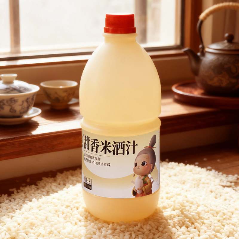 米婆婆米酒汁1.6L大瓶装低度甜酒酿醪糟汁清米酒